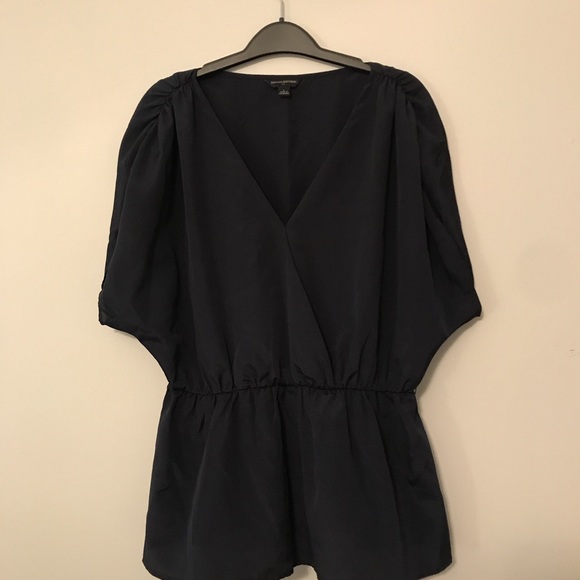 navy banana republic peplum top - Picture 1 of 4